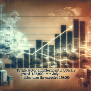ADP: рост занятости в частном секторе США составил 122 000 в июле, что ниже ожидаемых 150 000